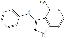 4-Amino-3-phenylamino-1H-pyrazolo[3,4-d]pyrimidine 结构式