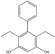 5-Phenyl-4,6-diethylbenzene-1,3-diol Structure