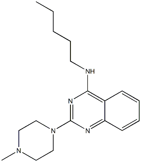 2-[4-Methyl-1-piperazinyl]-4-pentylaminoquinazoline Structure