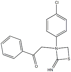 3-(4-Chlorophenyl)-N-(phenylcarbonylmethyl)-1,3-thiazetidin-2-imine|