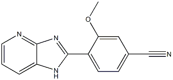 3-メトキシ-4-(1H-イミダゾ[4,5-b]ピリジン-2-イル)ベンゾニトリル 化学構造式