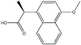 [S,(+)]-2-(4-Methoxy-1-naphtyl)propionic acid,,结构式