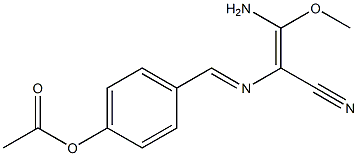 (E)-3-Amino-3-methoxy-2-[[4-acetoxybenzylidene]amino]propenenitrile|