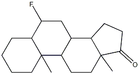 6-フルオロ-10,13-ジメチルヘキサデカヒドロ-17H-シクロペンタ[a]フェナントレン-17-オン 化学構造式