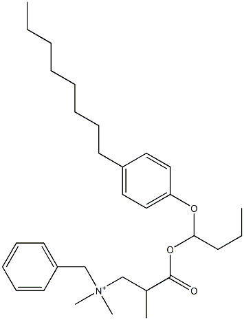 N,N-Dimethyl-N-benzyl-N-[2-[[1-(4-octylphenyloxy)butyl]oxycarbonyl]propyl]aminium Structure