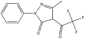 3-Methyl-1-phenyl-4-(trifluoroacetyl)-5(4H)-pyrazolone Structure