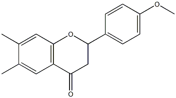 6,7-Dimethyl-4'-methoxyflavanone,,结构式