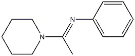 1-(1-Phenyliminoethyl)piperidine 结构式