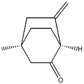 (1S,4R)-4-メチル-6-メチレンビシクロ[2.2.2]オクタン-2-オン 化学構造式