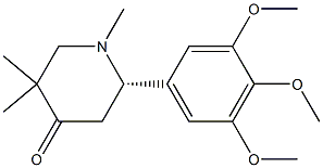 (2S)-1,5,5-Trimethyl-2-(3,4,5-trimethoxyphenyl)-4-piperidone Structure