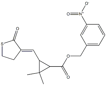 3-[[(3E)-2-Oxothiolan-3-ylidene]methyl]-2,2-dimethylcyclopropanecarboxylic acid 3-nitrobenzyl ester Struktur