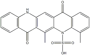 5,7,12,14-Tetrahydro-4,6-dimethyl-7,14-dioxoquino[2,3-b]acridine-5-sulfonic acid 结构式