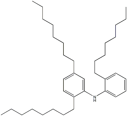 2-Octyl-N-(2,5-dioctylphenyl)aniline Structure