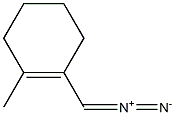 ジアゾ(2-メチル-1-シクロヘキセン-1-イル)メタン 化学構造式