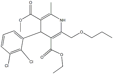 2-Propyloxymethyl-4-(2,3-dichlorophenyl)-1,4-dihydro-6-methylpyridine-3,5-dicarboxylic acid 3-ethyl 5-methyl ester