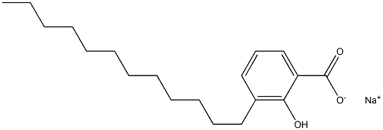 3-ドデシル-2-ヒドロキシ安息香酸ナトリウム 化学構造式