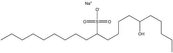 15-ヒドロキシイコサン-10-スルホン酸ナトリウム 化学構造式