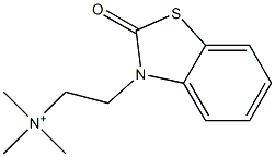 N-[2-[(2,3-Dihydro-2-oxobenzothiazol)-3-yl]ethyl]-N,N,N-trimethylaminium,,结构式