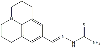 2,3,6,7-テトラヒドロ-1H,5H-ベンゾ[ij]キノリジン-9-カルボアルデヒドチオセミカルバゾン 化学構造式
