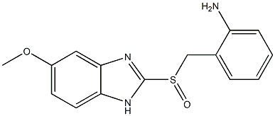 5-メトキシ-2-[[2-[アミノ]ベンジル]スルフィニル]-1H-ベンゾイミダゾール 化学構造式