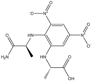 (S)-2-[[6-[[(S)-1-Carboxyethyl]amino]-2,4-dinitrophenyl]amino]propanamide Struktur