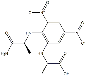 (S)-2-[[6-[[(S)-1-Carboxyethyl]amino]-2,4-dinitrophenyl]amino]propanamide Structure