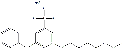 3-Octyl-5-phenoxybenzenesulfonic acid sodium salt Structure