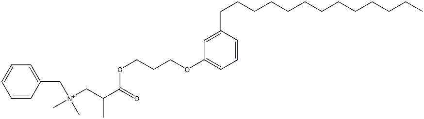 N,N-Dimethyl-N-benzyl-N-[2-[[3-(3-tridecylphenyloxy)propyl]oxycarbonyl]propyl]aminium 结构式