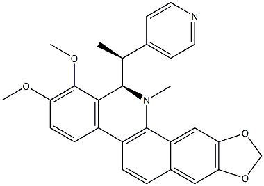 (13R)-12,13-Dihydro-13-[(S)-1-(4-pyridinyl)ethyl]-12-methyl-1,2-dimethoxy[1,3]benzodioxolo[5,6-c]phenanthridine Structure