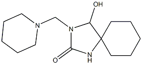 3-Piperidinomethyl-4-hydroxy-2-oxo-1,3-diazaspiro[4.5]decane,,结构式