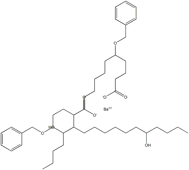 ビス(5-ベンジルオキシ-14-ヒドロキシステアリン酸)バリウム 化学構造式