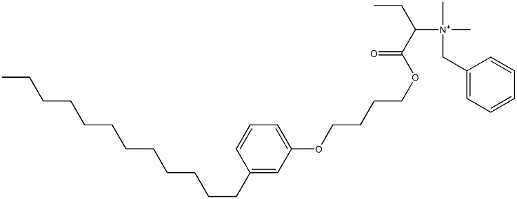 N,N-Dimethyl-N-benzyl-N-[1-[[4-(3-dodecylphenyloxy)butyl]oxycarbonyl]propyl]aminium,,结构式