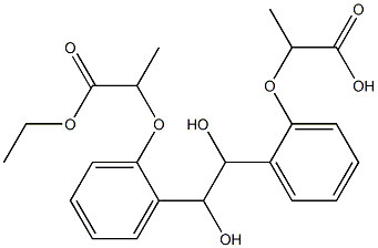 2,2'-[(1,2-Dihydroxyethylene)bis(2,1-phenyleneoxy)]bis(propanoic acid ethyl) ester,,结构式