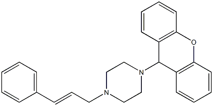 9-(4-シンナミル-1-ピペラジニル)-9H-キサンテン 化学構造式