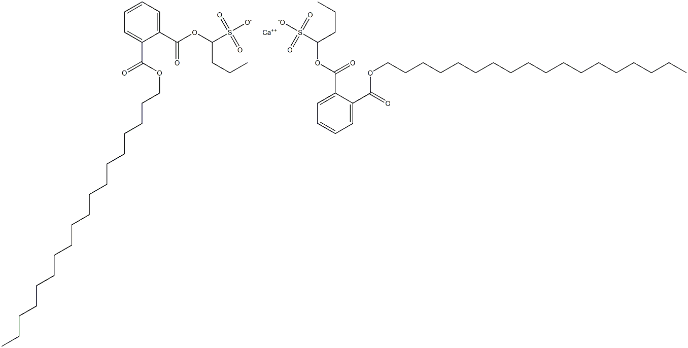 Bis[1-[(2-octadecyloxycarbonylphenyl)carbonyloxy]butane-1-sulfonic acid]calcium salt Struktur