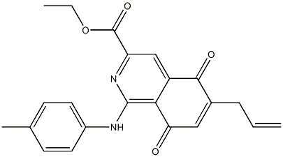  6-(2-Propenyl)-5,8-dihydro-1-(p-methylanilino)-5,8-dioxoisoquinoline-3-carboxylic acid ethyl ester