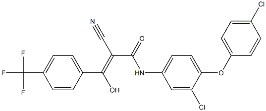 2-Cyano-3-hydroxy-3-[4-trifluoromethylphenyl]-N-[3-chloro-4-(4-chlorophenoxy)phenyl]acrylamide