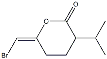 (6E)-6-(Bromomethylene)-3-isopropyltetrahydro-2H-pyran-2-one 结构式