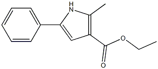 2-Methyl-5-phenyl-1H-pyrrole-3-carboxylic acid ethyl ester Structure