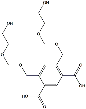 4,6-Bis(6-hydroxy-2,4-dioxahexan-1-yl)isophthalic acid Structure