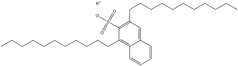1,3-Diundecyl-2-naphthalenesulfonic acid potassium salt Structure