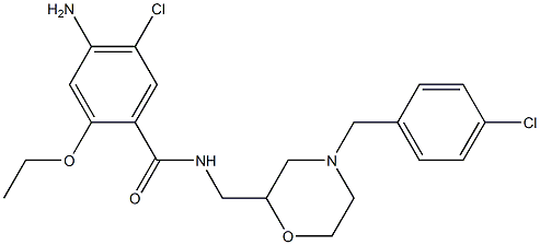 4-Amino-5-chloro-2-ethoxy-N-[[4-(4-chlorobenzyl)-2-morpholinyl]methyl]benzamide Structure