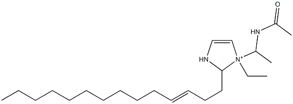 1-[1-(Acetylamino)ethyl]-1-ethyl-2-(3-tetradecenyl)-4-imidazoline-1-ium Structure