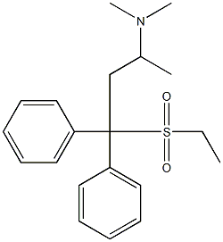 (-)-3-(Dimethylamino)-1,1-diphenyl-1-(ethylsulfonyl)butane,,结构式