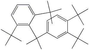 2-(2,6-Di-tert-butylphenyl)-2-(3,4-di-tert-butylphenyl)propane Structure