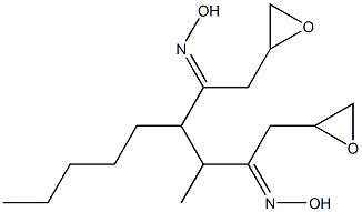 2,3-ビス(グリシジルオキシ)オクタン 化学構造式