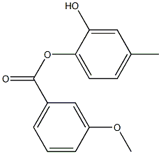 3-メトキシ安息香酸2-ヒドロキシ-4-メチルフェニル 化学構造式