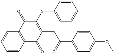 2-Phenylthio-3-[(4-methoxyphenylcarbonyl)methyl]-1,4-naphthoquinone|