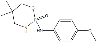 2-[(4-Methoxyphenyl)amino]-5,5-dimethyltetrahydro-2H-1,3,2-oxazaphosphorine 2-oxide Struktur