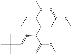 [3R,(-)]-N-(2,2-ジメチルプロピリデン)-3-(ジメトキシメチル)-D-グルタミン酸ジメチル 化学構造式